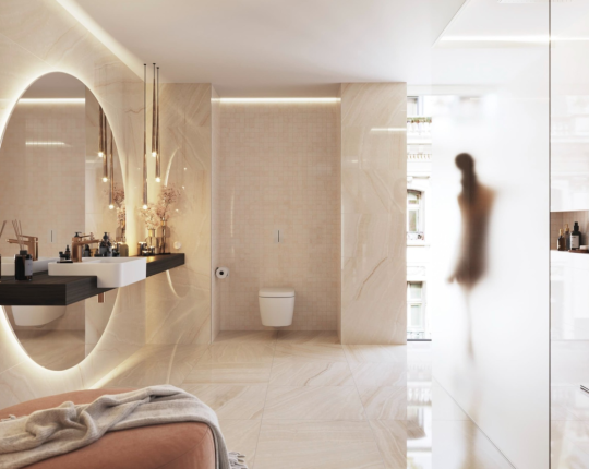 Koupelna v luxusním mramorovém provedení Onyx Rako