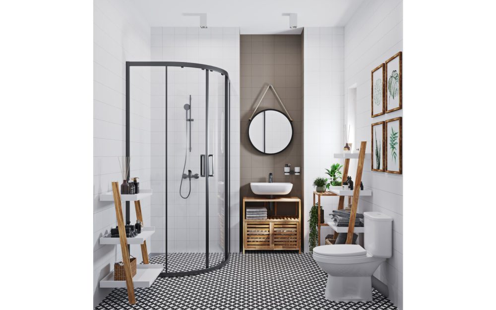 SIKO-kúpeľňa-v-minimalistickom-a-škandinávskom-štýle-so-sprchovým-kútom-séria-Retromix-kúpeľňa-na-chatu-a-chalupu